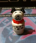 Vintage Fisher Price Little People Dalmatian Dog White Black Lucky Figure Toy!