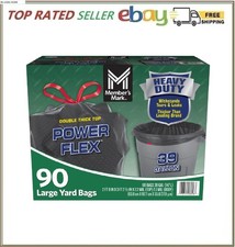Member's Mark 39 Gallon Power Flex Drawstring Yard Trash Bags 90 ct. 
