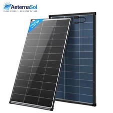 AeternaSol 200W Bifacial Solar Panel 18V N-Ty...