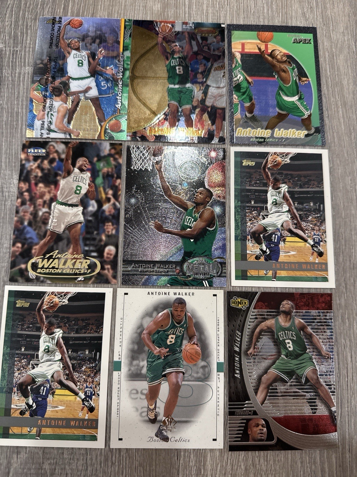 Antoine Walker 40 Card Lot Boston Celtics Inserts Refractors Duplicates