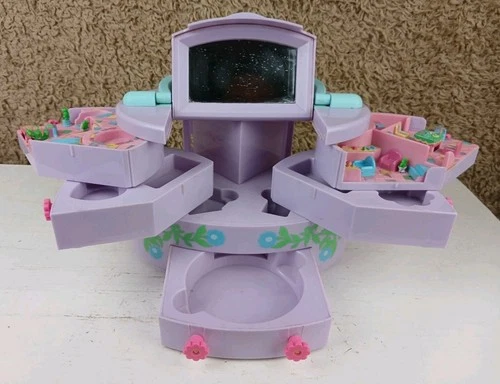 Polly Pocket PULLOUT PLAYHOUSE BEAUTY CASE 5" Playset INCOMPLETE Bluebird 1991
