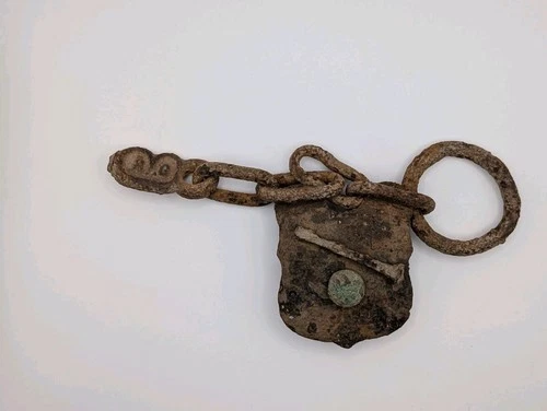 VINTAGE, ORIGINAL, UNEARTHED CIVIL WAR RELIC FOLK ART FROM VA & WV "BURDEN"