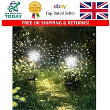 Waterproof Solar Lights for Garden & Planter, 2 Pack - Flashing & Steady Modes
