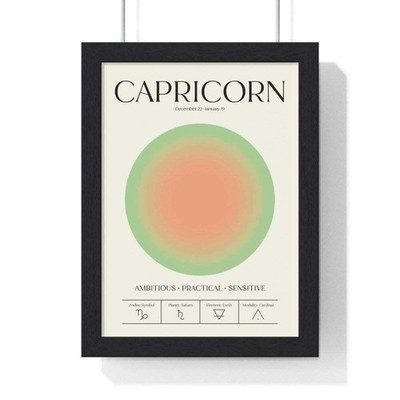 Steinbock Astrologie Karte Poster Sternzeichen Wandbild Druck Geschenk