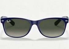 New RAY-BAN RB2132 6053/71 Crystal Navy Blue Wayfarer Sunglasses ItalyUV400 55mm