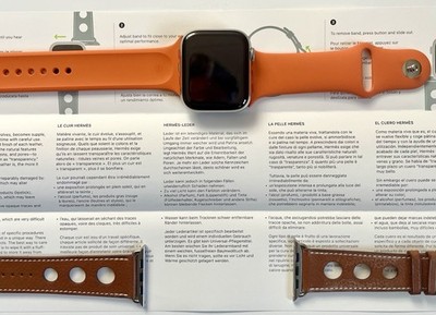 Unused Apple Watch Hermès Series 4 44mm SS / Two Bands / Original