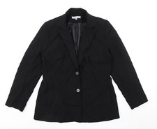 Liz Jordan Womens Black Jacket Blazer Size 10