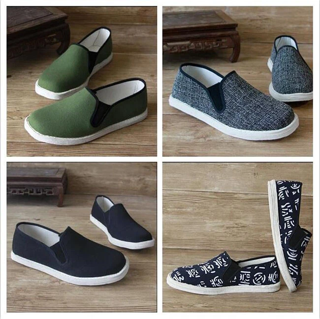 SAOLA Nuove scarpe uomo kung fu cinesi arte marziale suola cotone tai chi ciabatte slip on