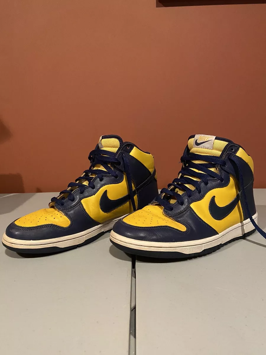 Size 9.5 - 2003 Nike Dunk High Michigan 304717-441 | eBay