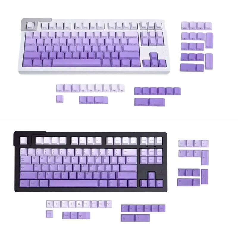 125 PBT Mechanical Keyboard Keycaps with Side or Top Engraving in Vibrant Colors for Enhanced Durability and Style