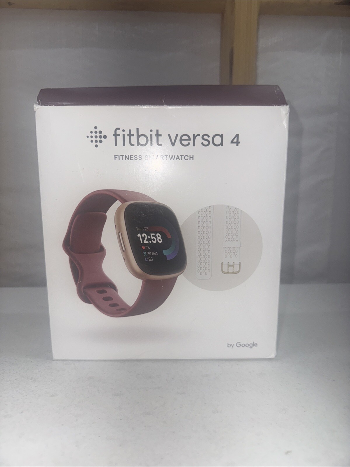 Fitbit Versa 4 Fitness Smartwatch Bundle in Beet Juice & Copper Rose Colors-image