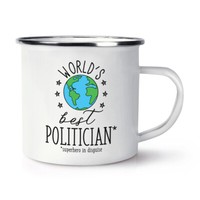 World's Best Politiker Emaille Becher Tasse Worlds Best Favorit Superheld Lustig