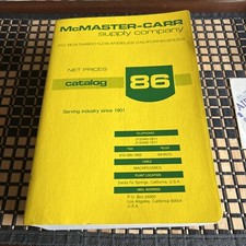 Vintage McMaster Carr Catalog #86 Asbestos Brake Lining Dust Mask Clutch