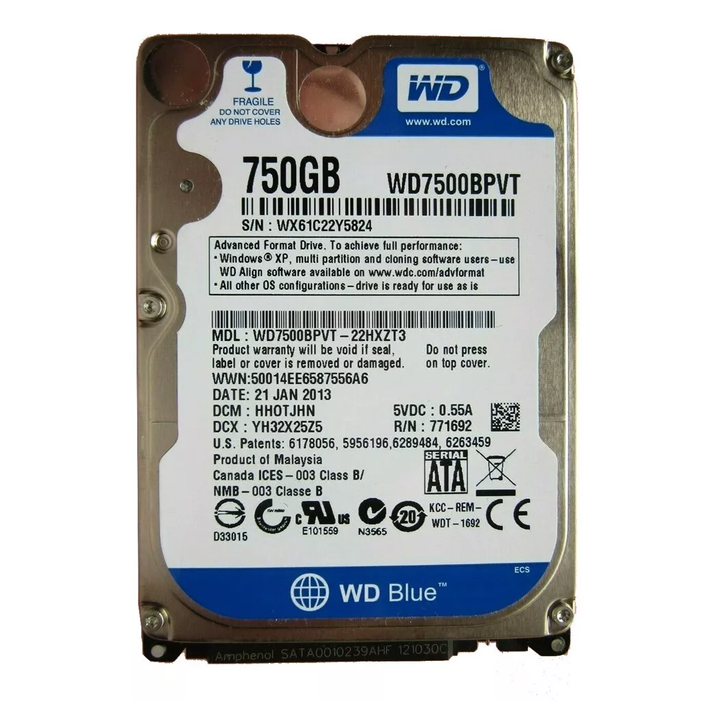 Wd7500bpvt best sale