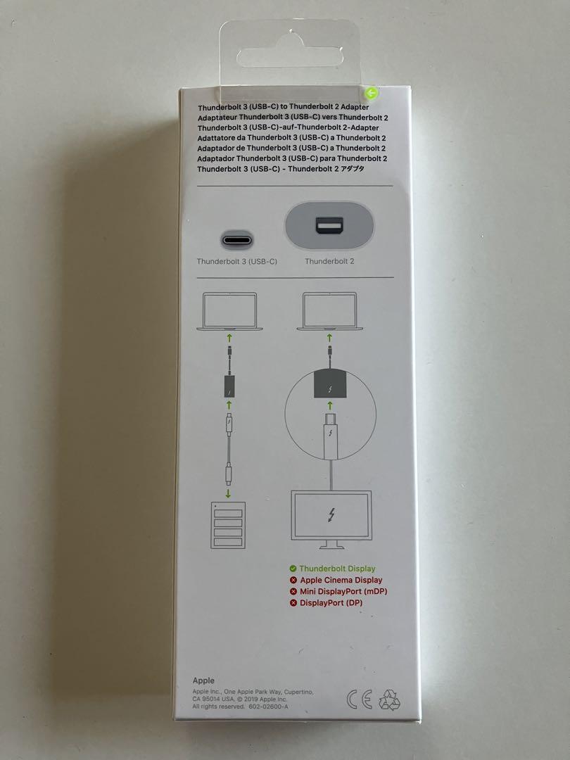 【純正】Thunderbolt 3（USB-C）- Thunderbolt 2 Apple Thunderbolt 3 (USB-C) to Thunderbolt 2 Adapter for