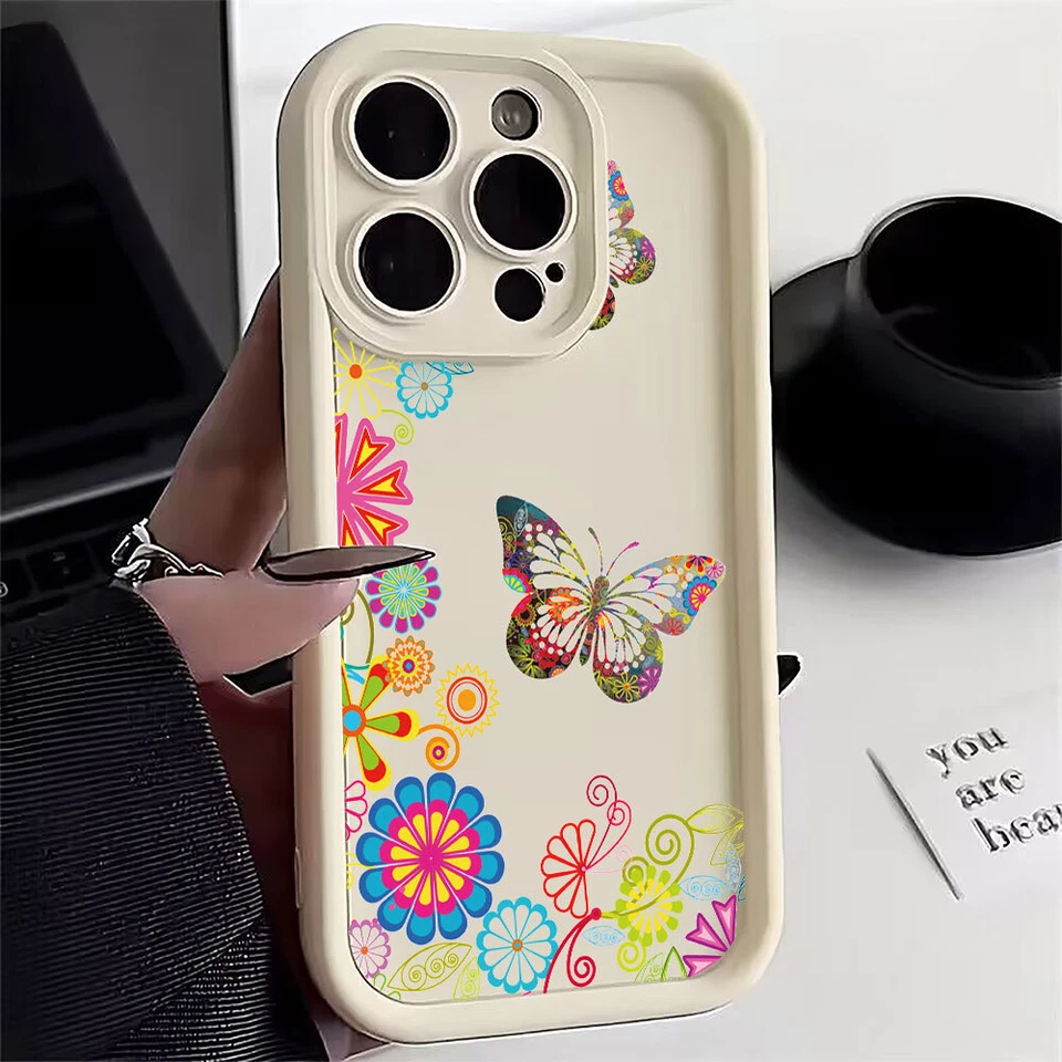 For iPhone Samsung Huawei Xiaomi Butterfly Case Hot Girls ShockProof Phone Cover - Image 3 of 4