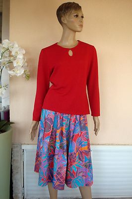 Tunique Tee-Shirt Rouge Très Fluide Taille 38/40 - Neuf Sans Étiquettes - MARGINAL