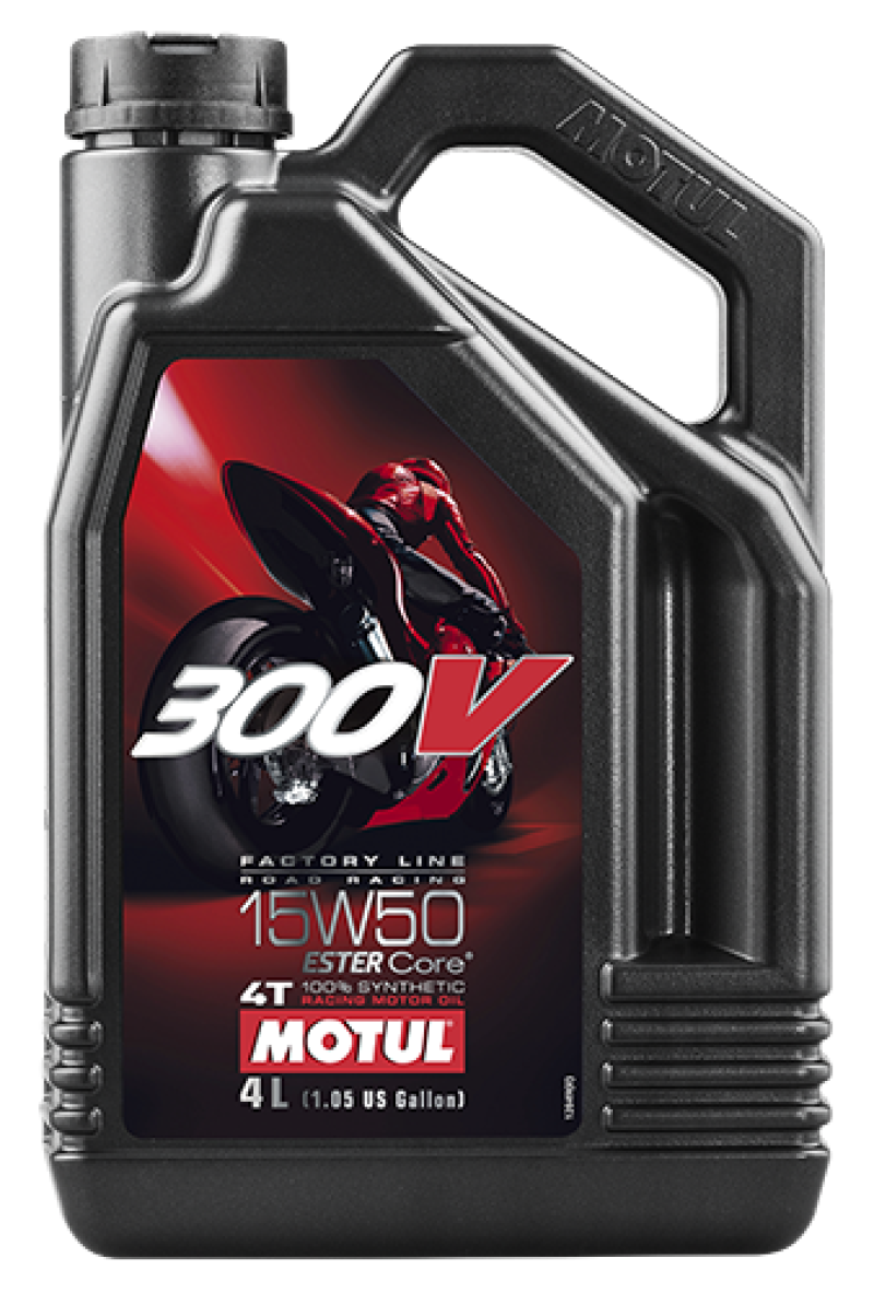 Motul 4L Factory Line Road Racing 300V 15W50 - Comes in Case of 4