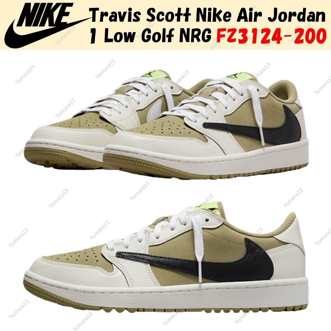 Air Jordan 1 Low Golf x Travis Scott 'Neutral Olive' (FZ3124-200) Release  Date. Nike SNKRS