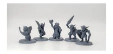 5pc Goblins Set - 32mm Scale DnD Mini Dungeons and Dragon Miniature Sci Fi