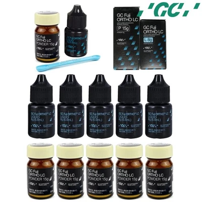 Original GC Fuji Ortho LC Light-Cure Glass Ionomer Cement Powder 15g Liquid 8g