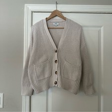 Aerie Cozy Cream Cardigan Sweater, Medium