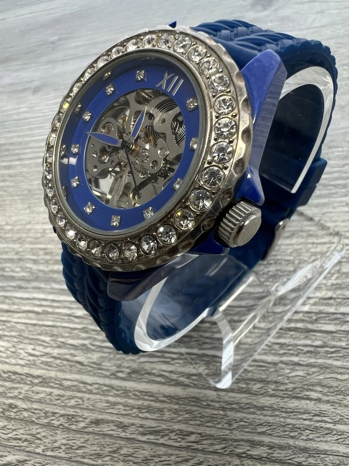 Adrienne blue ceramic skeleton watch 40mm - Image 3 of 4