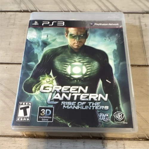 Warner Bros Green Lantern Rise of the Manhunters Action Manual 3D PS3 NTSC T