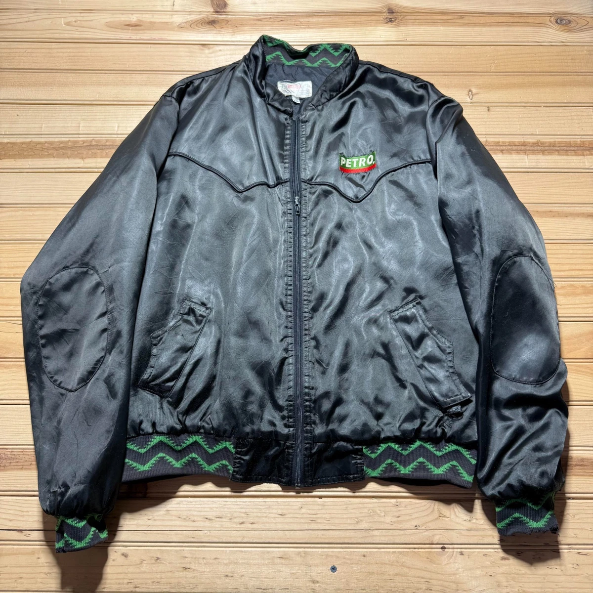 80s pair slope leather Harrington jacket Leather Harrington Jacket