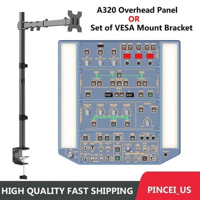 WINGFLEX A320 Overhead Panel with IRS & Lighting Panels for Airbus PC Flight Sim