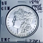 1898 BU GEM MORGAN SILVER DOLLAR UNC MS+++ U.S. MINT RARE COIN 7781