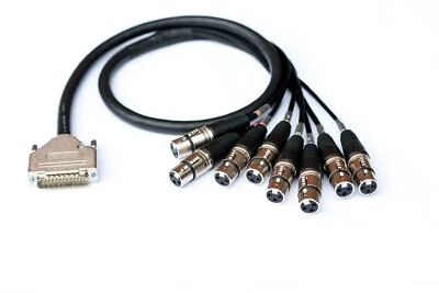 1.5m D-Sub Mogami XLR F/M Silver NC3FX Series Neutrik Connectors Analog Balanced