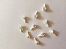  Lego Lot of 10 White colored mini figure hands  