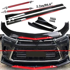 For Toyota Front Bumper Lip Splitter Spoiler Side Skirt Bod Kit Glossy