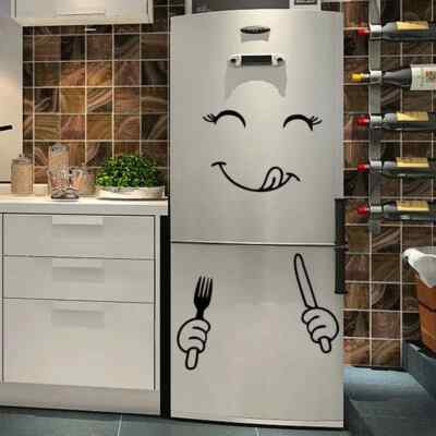 Nette Smiley Gesicht Kühlschrank Aufkleber Glücklich Sticker Küche Wandtattoo