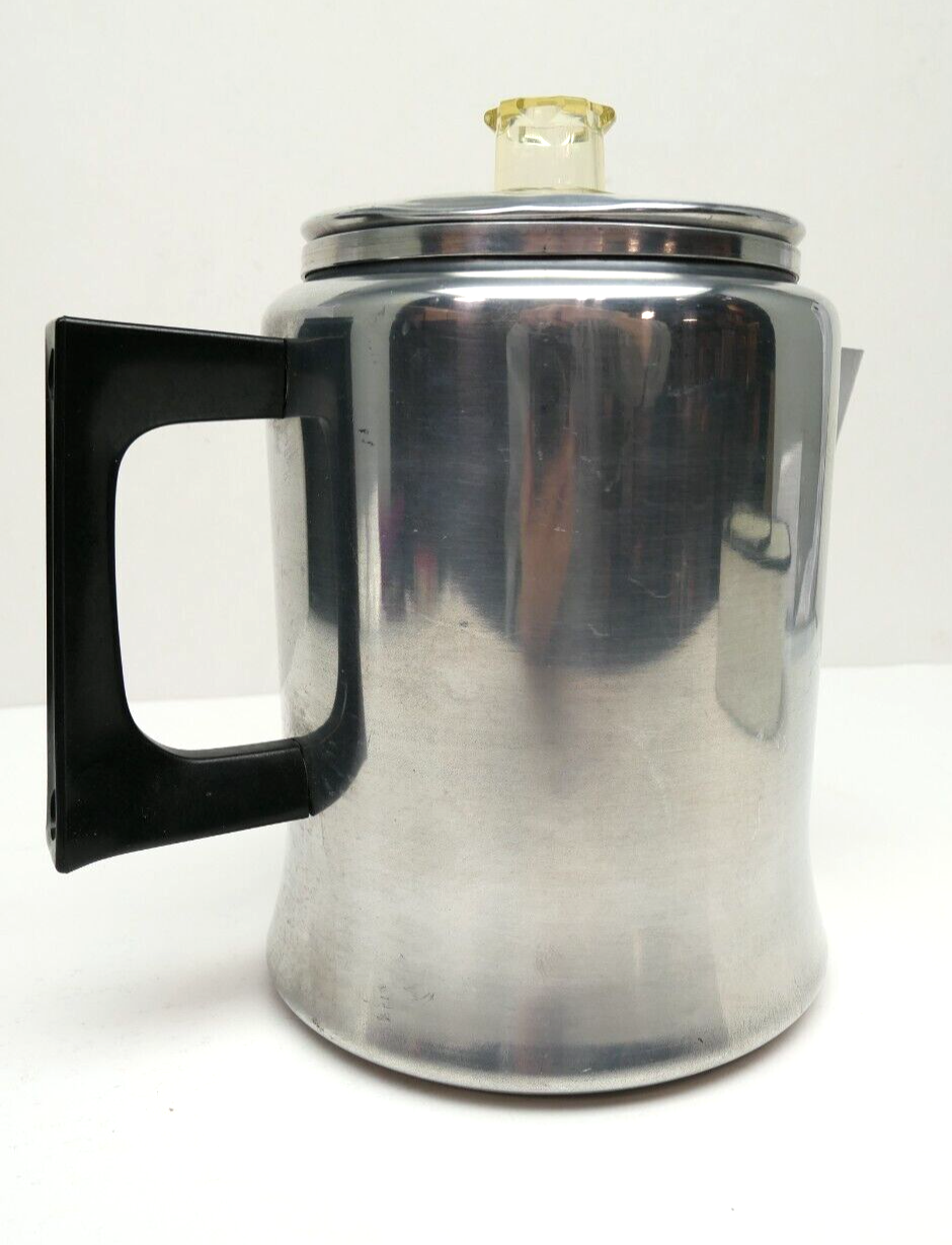 Vintage Mirro 7 Cup Stove Top Percolator M0807 Aluminum 7.75" Made in