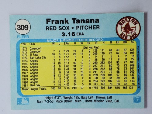 You Pick Your Cards ⚾ 1982 Fleer 1-385 ⚾ Baseball Set Builder card ⚾ - Picture 405 of 511