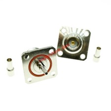 5X N female jack 4-hole 25mm flange crimp RG174 RG316 LMR100 cable RF Connector