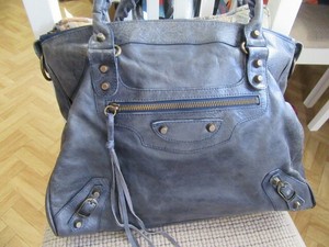 balenciaga city bag blue