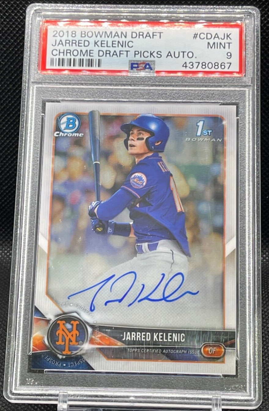 2018 Bowman Draft Chrome Jarred Kelenic Auto #CDA-JK PSA 9
