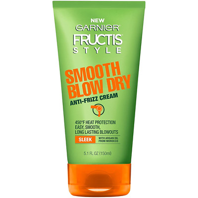 Garnier Fructis Style Smooth Blow Dry Anti-Frizz Cream, 5.1 Fl. Oz. (Pack of 2)
