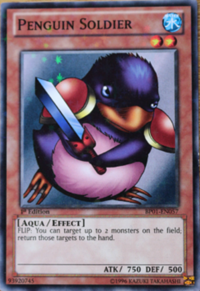 Penguin Soldier BP01-EN057 Starfoil Rare Near Mint 1st Edition YUGIOH CARD Penguin Soldier BP01-EN057 Starfoil Rare Near Mint 1st Edition YUGIOH CARD