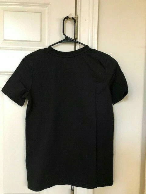 Camiseta Champion Niños Manga Corta Negra con Naranja/Blanco/Azul Logo Talla XL Foto 2 de 2