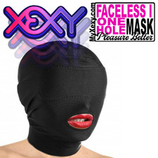 Mouth Hole Spandex Full Face Mask Hood Role Play Blindfold Balaclava Faceless 1.