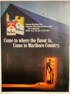 Print Ad 1972 Marlboro Cigarettes 13