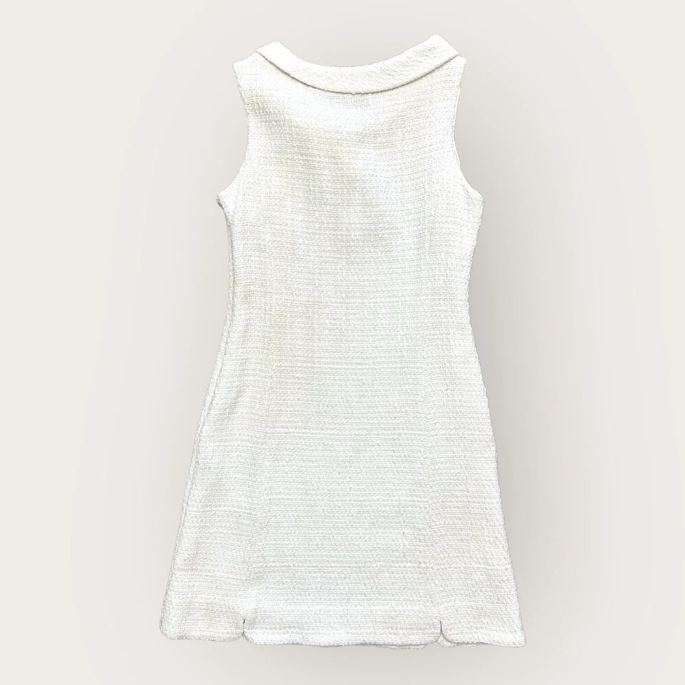 Mini Vestido Drew Phillips Fash•ion•iś•ta Blanco Tweed Talla 10 Foto 3 de 4