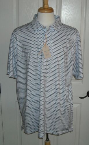 NWT Men's Peter Millar Crown Sport Polo Shirt Size M Color WHT $110