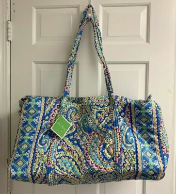 Vera Bradley NWT RETIRED Capri Blue -Lg Duffle,Tall Zip Tote OR