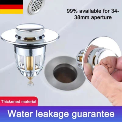 YANQUEENS Garnitur Abfluss Stopfen Ablauffilter Waschbecken POP UP Stöpsel Filter Sieb