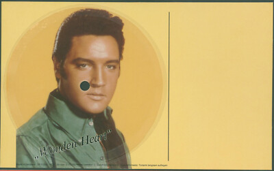 Musikpostkarte - Elvis Presley ''Wooden Heart'' Karte + Schallfolie 